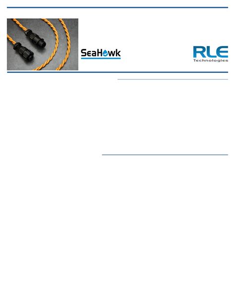 Rle Seahawk Sensing Cable Installation User Manual 2 Pages