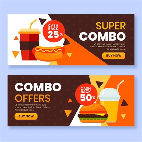 combo banner free vectors and psds to download