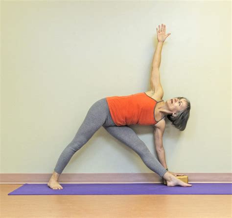 11 Triangle Pose With Block Yoga Poses