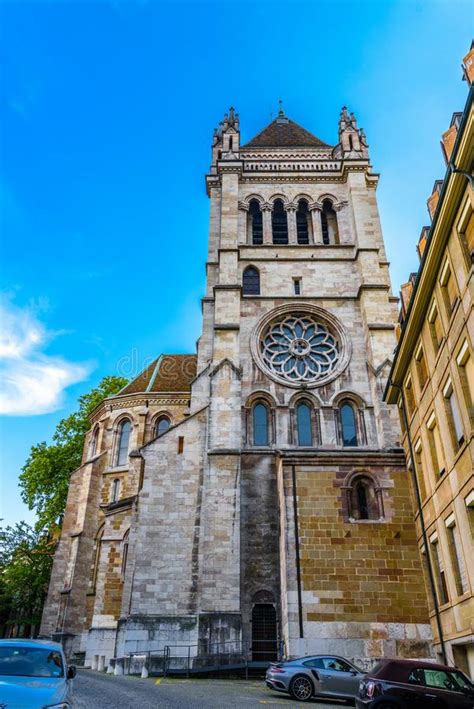 St Pierre Cathedral Geneva Switzerland Stock Photo Image Of