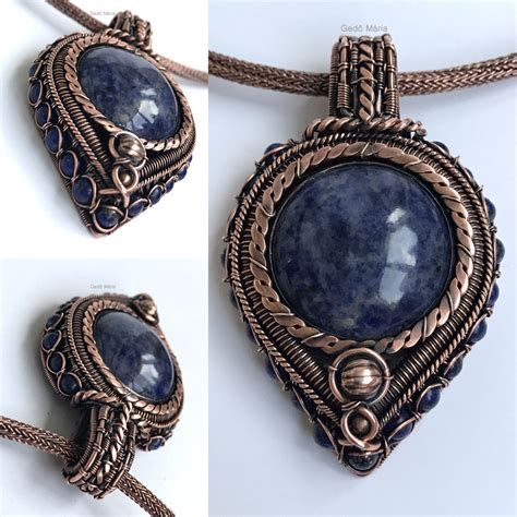 Beautiful wire wrap sodalite pendant | Wire jewelry designs, Wire work jewelry, Wire jewelery