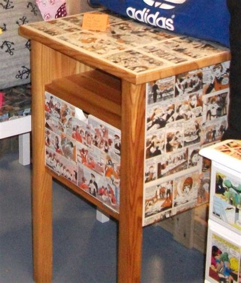 Up Cycled Decoupage Custom Made Comic Book Furniture By Indianas