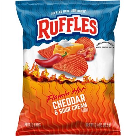 Ruffles Flamin Hot Cheddar And Sour Cream Potato Chips 25 Oz Kroger