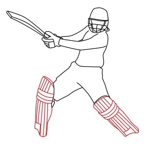 How To Draw A Cricket Player An Easy Step By Step Tutorial
