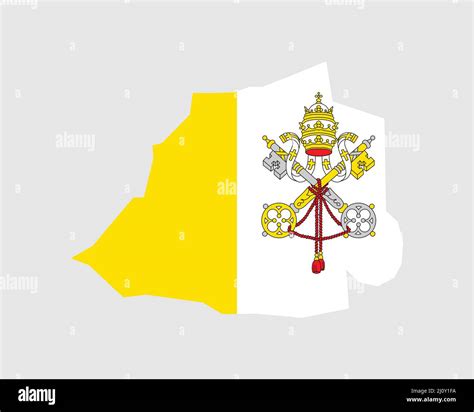 Vatican City Flag Map Map Of The Vatican City State Country Banner