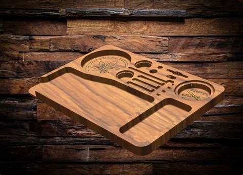 Highly Detailed Herb Rolling Tray Vector Graphic Svg Dxf - Etsy Canada