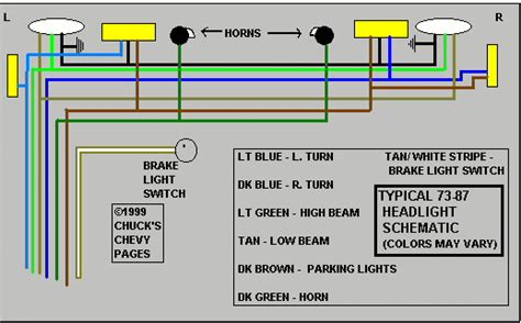 2012 ford f 150 tail light wiring example wiring diagram. Headlight And Tail Light Wiring Schematic / Diagram - Typical 1973 - 1987 Chevrolet Truck, Chevy ...