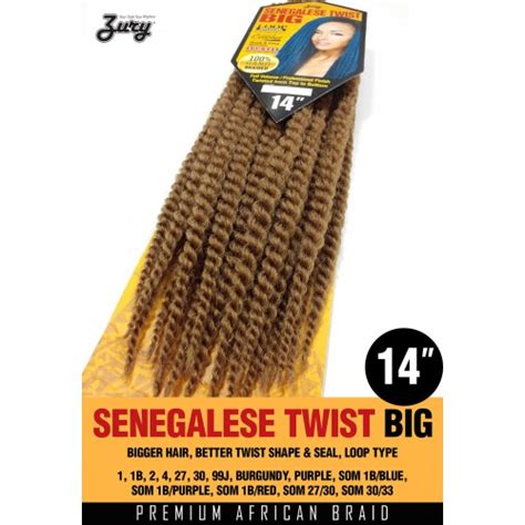 zury synthetic crochet braid senegalese twist big 14