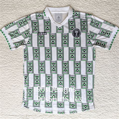1994 Nigeria Away Classic Retro Replica Football Soccer Jersey Etsy
