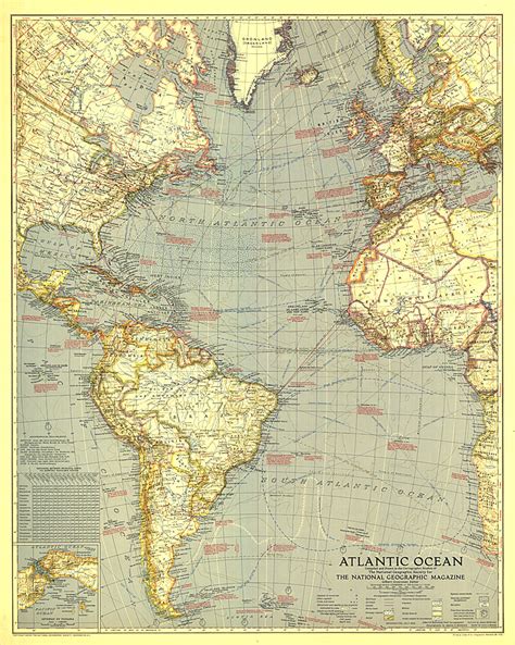 Atlantic Ocean Satellite Map