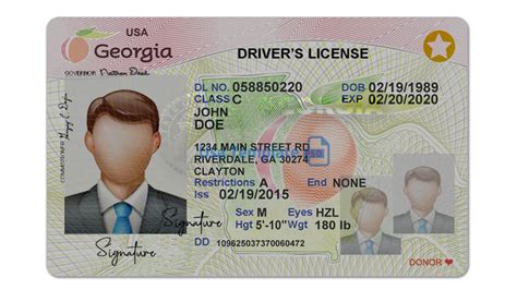 Georgia Driver License Psd Template High Quality License