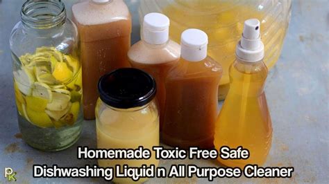 Natural Safe Nontoxic Dish Washing Liquid Multipurpose Cleaner 4 Easy