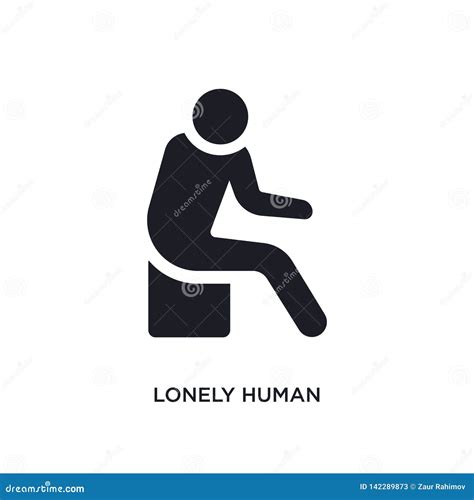 Lonely Human Isolated Icon Simple Element Illustration From Feelings
