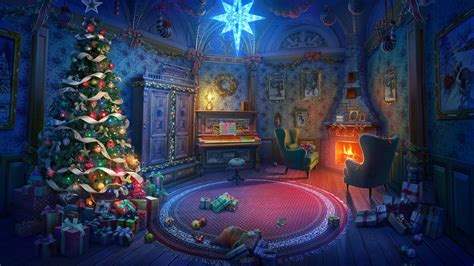Художественные комнаты Рождественские иллюстрации Рождественские