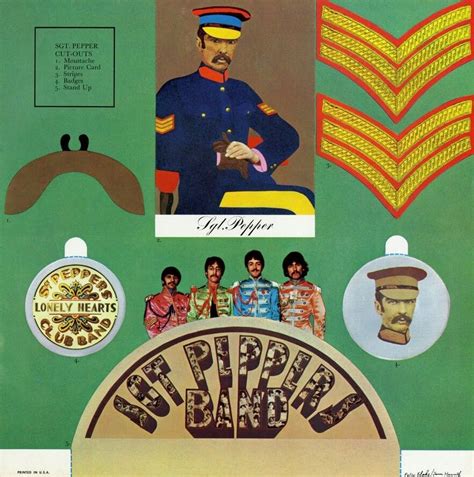 Sgt Pepper Insert Cutouts Sgt Pepper Sgt Peppers Lonely Hearts