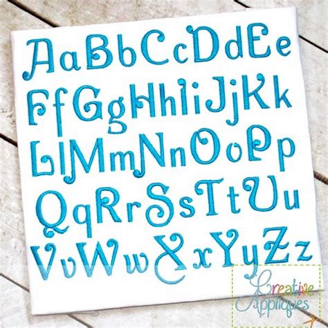Charming Embroidery Alphabet Font Creative Appliques Embroidery