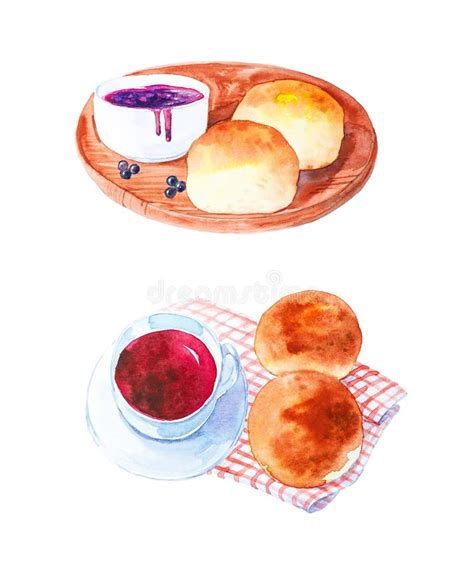 Watercolor Buns Stock Illustrations 368 Watercolor Buns Stock