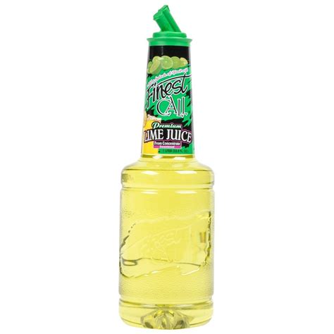Finest Call Premium Lime Juice Drink Mix Bottle 1 Liter 338 Fl Oz