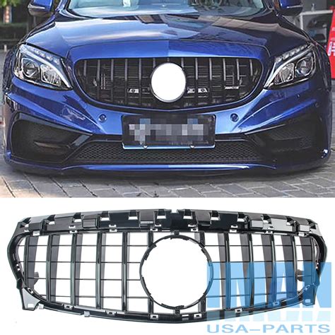 Black Gt Style Front Bumper Grill Grille For Mercedes W117 Cla180