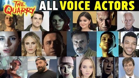All Voice Actors And Characters In The Quarry Game Youtube