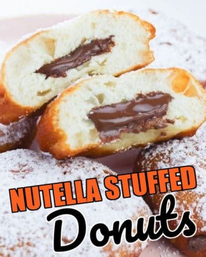 4 Ingredient Nutella Filled Donuts Recipe • Bake Me Some Sugar