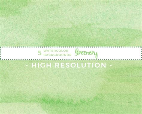 Watercolor Greenery Clipart Greenery Watercolour Background Etsy