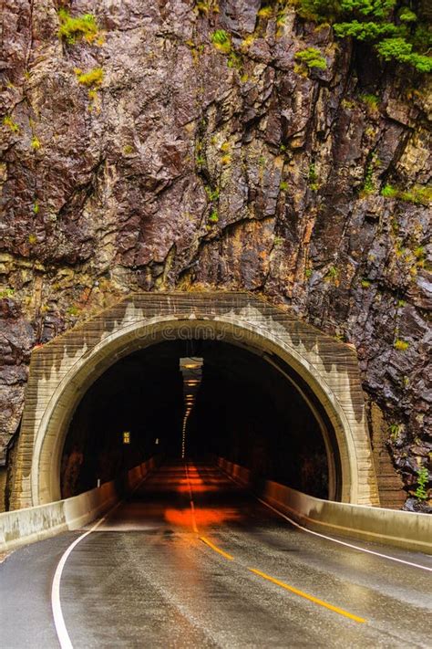Tunnel On The Norwegian Mountain Road Stock Photo Image Of Roadway
