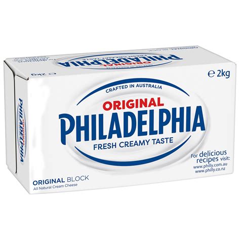 Philadelphia Cream Cheese Original Block 2kg Federated Distributors Inc
