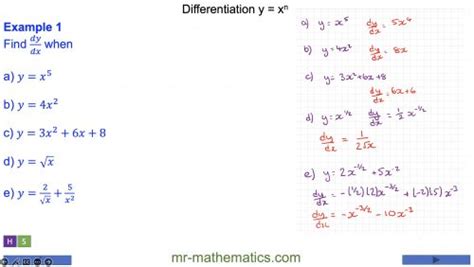 differentiating x n mr