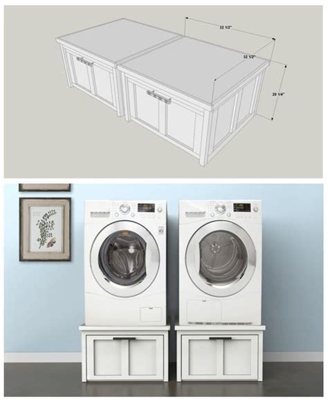 If you want to build a storage pedestal for your washer machine, pay attention to these plans and buy durable materials. DIY Washer & Dryer Pedestals Pin :: At buildsomething.com ...