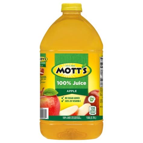Mott's Original No Sugar Added 100% Apple Juice, 1 gal - Kroger