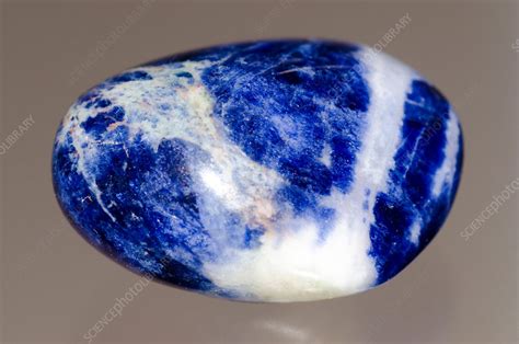 Polished Sodalite Gemstone - Stock Image - F031/7847 - Science Photo