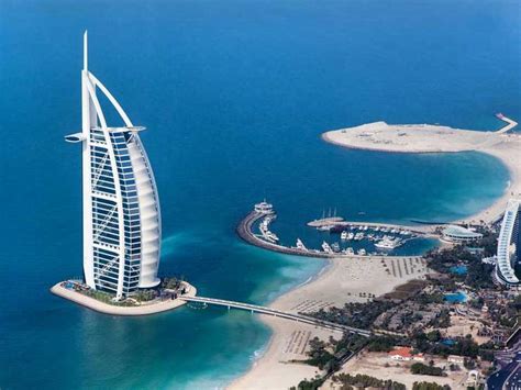 Burj Al Arab Is A Luxury Hotel Built On An Artificial Island In Front
