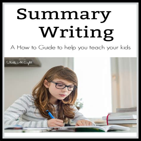 Summary Writing How To For Kids Startsateight