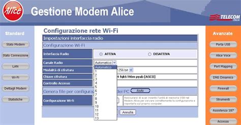Inserisci il numero di telefono. Configurazione modem Alice - 192.168.1.1