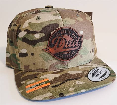 Dad Leather Patch Hat Fathers Day Cap Leather Patch Etsy