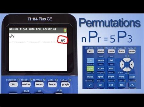 In order to calculate for large numbers, whose factorials are unwieldy, more suitable formulae based on series are used. Permutations with the TI 84 Plus CE Calculator - YouTube