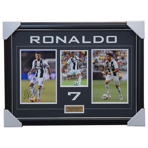 Cristiano Ronaldo Signed Juventus Football Club Photo Collage Framed W