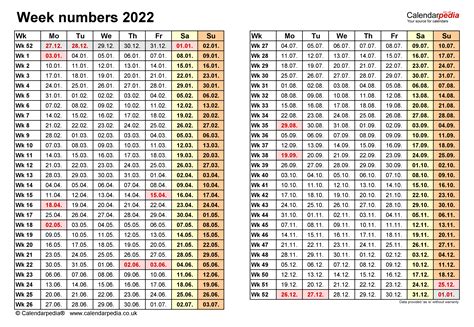 2022 Calendar With Week Numbers Printable Premium Templates Printable