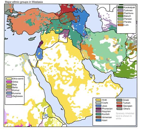 Ethnic Map Of The Middle East World Map