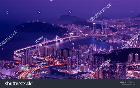 South Korea Landscapes Gwangalli Beach Busan Stock Photo 1459887701