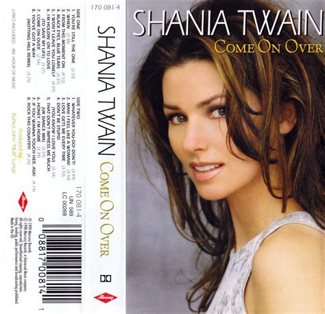 Shania Twain Come On Over 1999 Issue Cassette Album Cover Shania