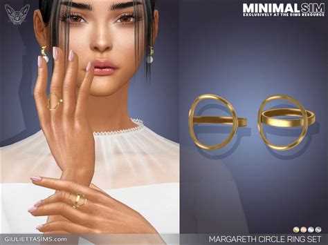 Sims 4 — Minimalsim Margareth Rings Set By Feyona — Margareth Rings