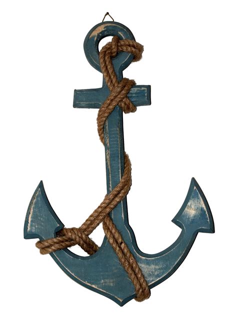 Wooden Boat Anchor With Crossbar Rope Decor 18 H12 W Etsy Boat