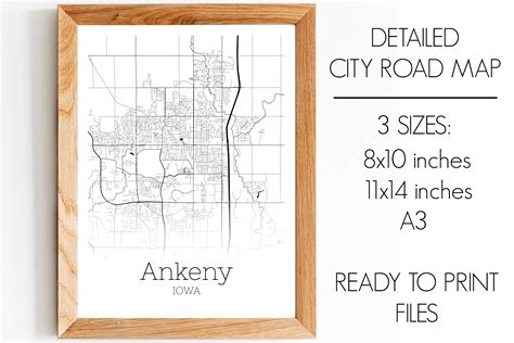 Ankeny Iowa City Map Illustration Par Svgexpress · Creative Fabrica