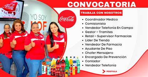COCA COLA  EMPRESA INTERNACIOAL OFRECE NUEVOS PUESTOS DE TRABAJO