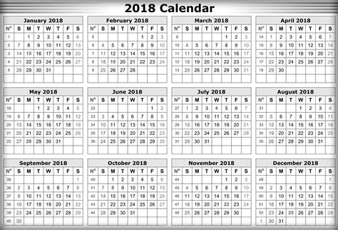 Download 2018 Calendar Printable For Free Download India Usa Uk