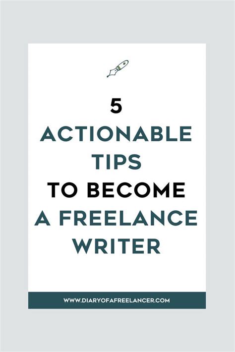 How To Be A Freelance Writer 5 Actionable Tips Diary Of A