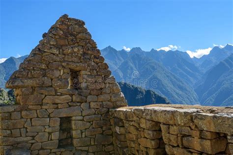 Stone Buildings At Machu Picchu Stock Photo Image Of Machupicchu
