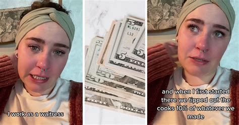 Crying Waitress Laments On Tiktok After Being Forced To Tip Out The Cooks Left With Only 15